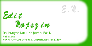 edit mojszin business card